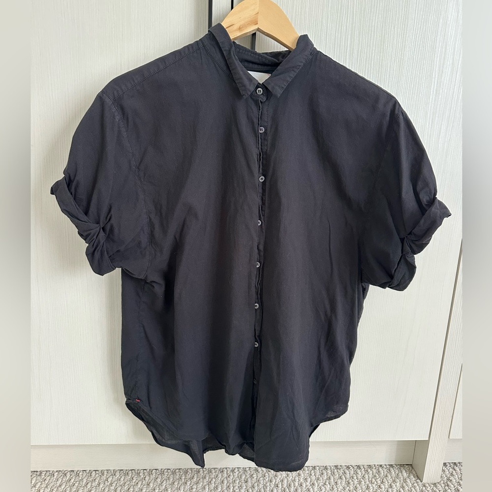 XiRENA Black Casual Button Down Shirt